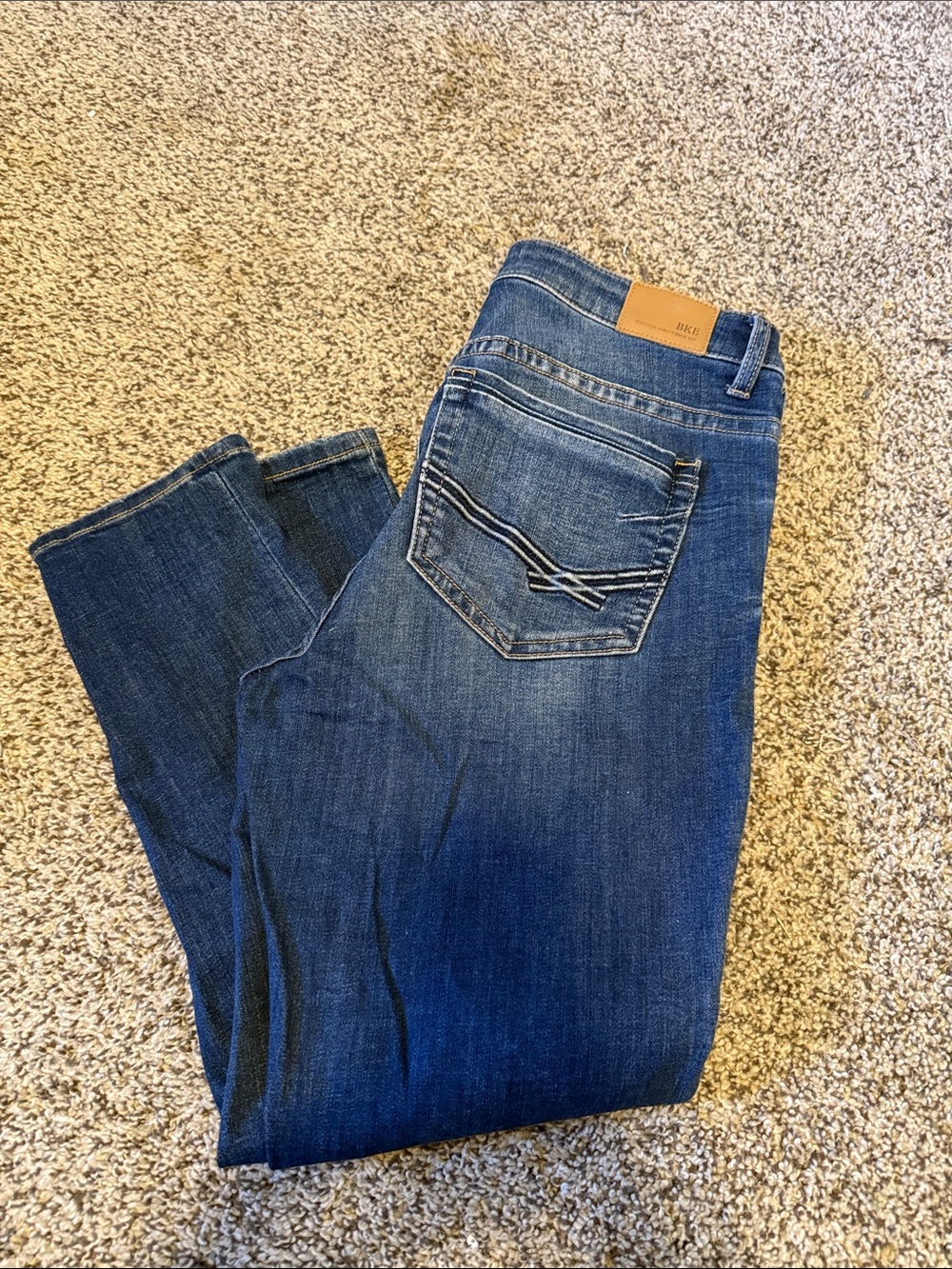 BKE Women's Dark Blue Ankle Skinny Jeans